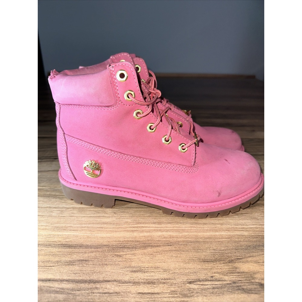 Timberland Winter Boots Pink‎ 6 inch Premium Waterproof Kid's Size 6